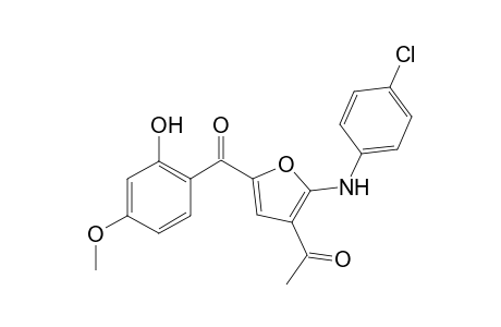 1-{2-[(4-Chlorophenyl)amino]-5-[(2-hydroxy-4-methoxyphenyl)carbonyl]furan-3-yl}ethan-1-one