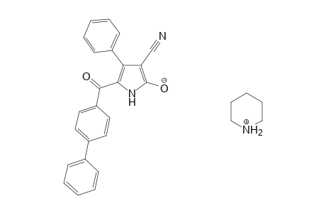 3-Cyano-4-phenyl-5-(p-biphenylcarbonyl)pyrrolium -2-one dodecahydropyridine salt