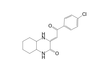 Quinoxalin-2-one, perhydro-3-[2-(4-chlorophenyl)-2-oxoethylidene]-