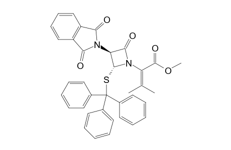 trans-alpha-isopropylidene-2-oxo-3-phthalimido-4-(tritylthio)-1-azetidineacetic acid, methyl ester