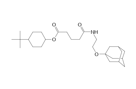 Pentanoic acid, 5-oxo-5-[[2-(tricyclo[3.3.1.1(3,7)]dec-1-yloxy)ethyl]amino]-, 4-(1,1-dimethylethyl)cyclohexyl ester