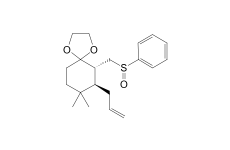 (+-)-(2.XI.)-3t-allyl-2r-[(.XI.)-benzenesulfinylmethyl]-4,4-dimethyl-cyclohexanone ethane-1,2-diyl acetal