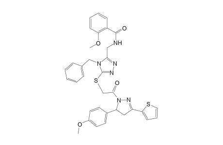 benzamide, N-[[5-[[2-[4,5-dihydro-5-(4-methoxyphenyl)-3-(2-thienyl)-1H-pyrazol-1-yl]-2-oxoethyl]thio]-4-(phenylmethyl)-4H-1,2,4-triazol-3-yl]methyl]-2-methoxy-