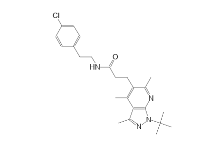 1H-pyrazolo[3,4-b]pyridine-5-propanamide, N-[2-(4-chlorophenyl)ethyl]-1-(1,1-dimethylethyl)-3,4,6-trimethyl-