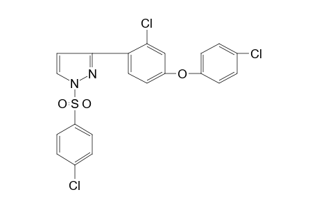3-[2-CHLORO-4-(p-CHLOROPHENOXY)PHENYL]-1-[(p-CHLOROPHENYL)SULFONYL]PYRAZOLE