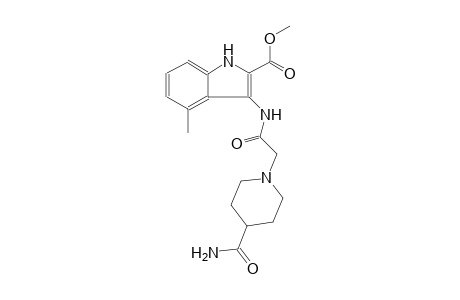 methyl 3-({[4-(aminocarbonyl)-1-piperidinyl]acetyl}amino)-4-methyl-1H-indole-2-carboxylate