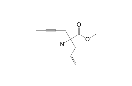 2-allyl-2-amino-hex-4-ynoic acid methyl ester