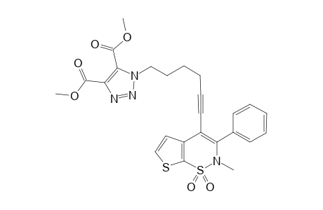 Dimethyl 1-(6-(1,1-dioxide-2-methyl-3-phenyl-2H-thieno[3,2-e][1,2]thiazin-4-yl)hex-5-ynyl)-1H-1,2,3-triazole-4,5-dicarboxylate