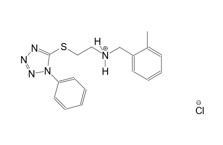 N-(2-methylbenzyl)-2-[(1-phenyl-1H-tetraazol-5-yl)sulfanyl]ethanaminium chloride