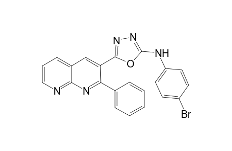 3-[5'-p-Bromophenyl)amino-1',3',4'-thiadiazol-2'-yl]-2-phenyl-1,8-naphthyridine