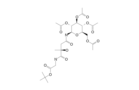 TERT.-BUTYL_N-[(2-S)-1,4-DIOXO-2-HYDROXY-2-METHYL-4-[(2,3,4,6-TETRA-O-ACETYL-BETA-D-GLUCOPYRANOSYL)-AMINO]-BUTYL]-GLYCINATE