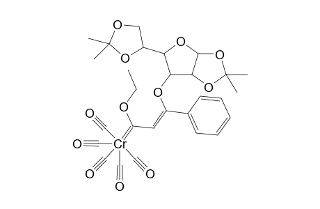 (E)-Pentacarbonyl [3-(1',2' : 5',6'-di-O-isopropylidene-.alpha.-D-glucofuranos-3'-O-yl)-1-ethoxy-3-phenyl-2-propenylidene] chromium