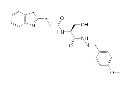 2-Benzothiazolylthioacetyl L-serinyl 4'-methoxy-benzylidene hydrazone