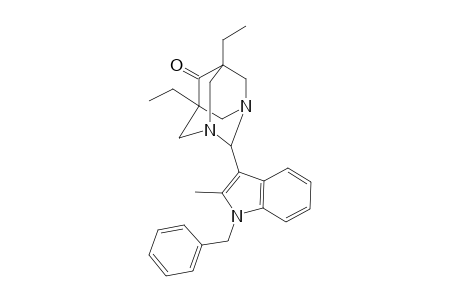 1,3-Diazatricyclo[3.3.1.1(3,7)]decan-6-one, 5,7-diethyl-2-[2-methyl-1-(phenylmethyl)-1H-indol-3-yl]-