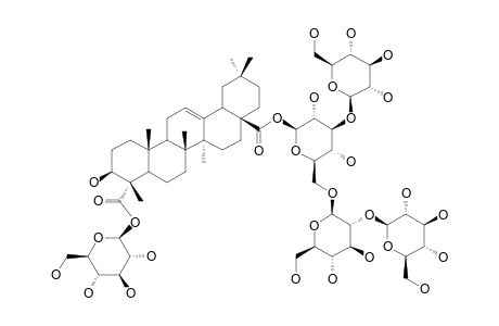 VACCAROSIDE-C;23-O-BETA-D-GLUCOPYRANOSYL-GYPSOGENIC-ACID-28-O-BETA-D-GLUCOPYRANOSYL-(1->2)-BETA-D-GLUCOPYRANOSYL-(1->6)-[BETA-D-GLUCOPYRANOSYL-(1->