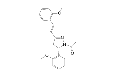 1-ACETYL-5-(2'-METHOXYPHENYL)-3-(2'-METHOXYSTYRYL)-2-PYRAZOLINE