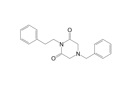 4-Benzyl-1-phenethyl-piperazine-2,6-dione