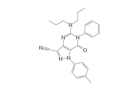 3-Cyano-5-dipropylamino-6-phenyl-1-p-tolyl-1H-pyrazolo[4,3-d]pyrimidin-7(6H)-one