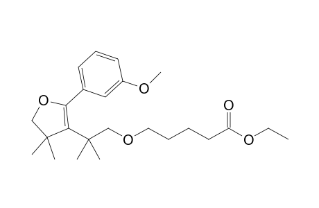 4-(7-Ethoxycarbonyl-1,1-dimethyl-3-oxaheptyl)-5-(3-methoxyphenyl)-3,3-dimethyl-2,3-dihydrofuran