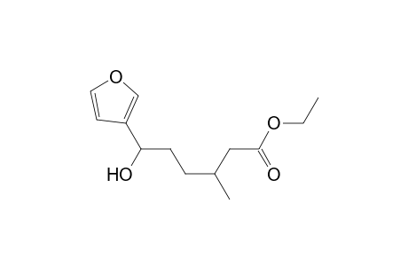 3-Furanhexanoic acid, .epsilon.-hydroxy-.beta.-methyl-, ethyl ester