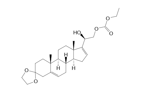 20α,21-dihydroxypregna-5,16-dien-3-one, cyclic ethylene acetal, 21-(ethyl carbonate)