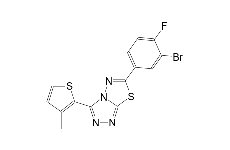[1,2,4]triazolo[3,4-b][1,3,4]thiadiazole, 6-(3-bromo-4-fluorophenyl)-3-(3-methyl-2-thienyl)-