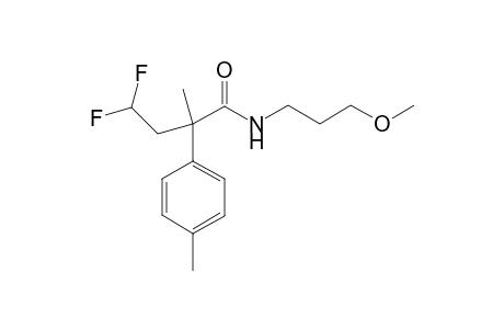 4,4-Difluoro-N-(3-methoxypropyl)-2-methyl-2-(p-tolyl)butanamide