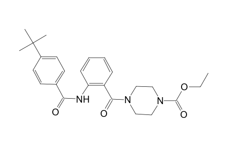 4-[[2-[[(4-tert-butylphenyl)-oxomethyl]amino]phenyl]-oxomethyl]-1-piperazinecarboxylic acid ethyl ester