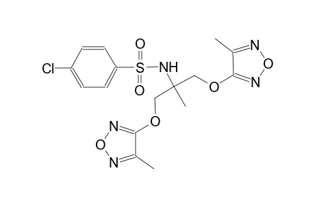 4-chloro-N-(1-methyl-2-[(4-methyl-1,2,5-oxadiazol-3-yl)oxy]-1-{[(4-methyl-1,2,5-oxadiazol-3-yl)oxy]methyl}ethyl)benzenesulfonamide