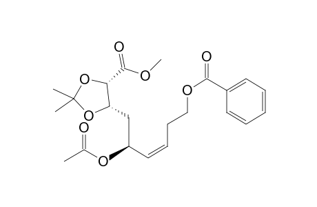 (4S,5S)-5-((Z)-(S)-2-Acetoxy-6-benzoyloxy-hex-3-enyl)-2,2-dimethyl-[1,3]dioxolane-4-carboxylic acid methyl ester