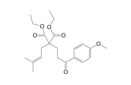 Diethyl 2-(3-(4-methoxyphenyl)-3-oxopropyl)-2-(3-methylbut-2-enyl)malonate