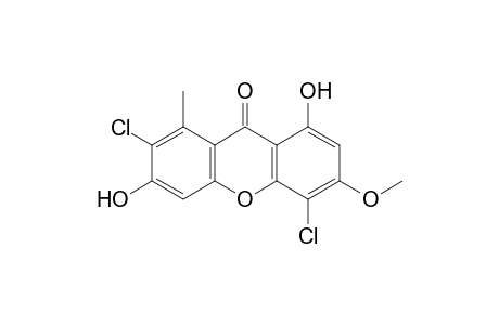 9H-Xanthen-9-one, 2,5-dichloro-3,8-dihydroxy-6-methoxy-1-methyl-