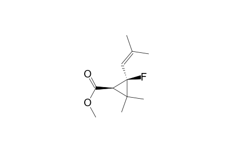 Cyclopropanecarboxylic acid, 2-fluoro-3,3-dimethyl-2-(2-methyl-1-propenyl)-, methyl ester, trans-(.+-.)-