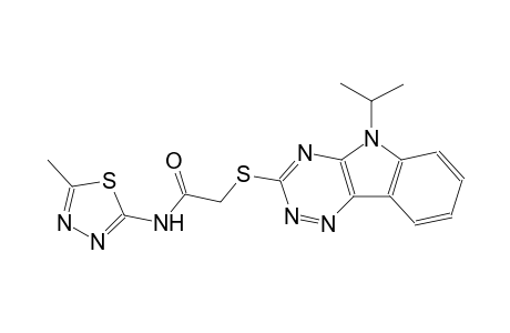 2-[(5-isopropyl-5H-[1,2,4]triazino[5,6-b]indol-3-yl)sulfanyl]-N-(5-methyl-1,3,4-thiadiazol-2-yl)acetamide