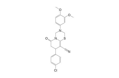 2H,6H-pyrido[2,1-b][1,3,5]thiadiazine-9-carbonitrile, 8-(4-chlorophenyl)-3-(3,4-dimethoxyphenyl)-3,4,7,8-tetrahydro-6-oxo-