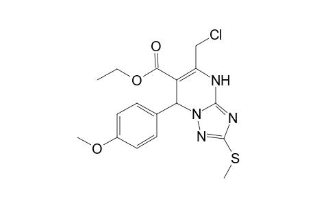 Ethyl 7-(4-methoxyphenyl)-2-methylthio-5-chloromethyl-4,7-dihydro-1,2,4-triazolo[1,5-a]pyrimidine-6-carboxylate