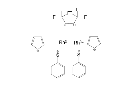 rhodium(III) dibenzenethiolate dicyclopenta-2,4-dien-1-ide perfluorobut-2-ene-2,3-diide