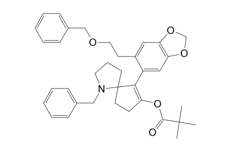 1-Aza-1-benzyl-6-[2'-(2-(benzyloxy)ethyl)-4',5'-(methylenedioxy)phenyl]-7-(pivaloyloxy)spiro[4.4]non-6-ene