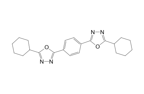 2-cyclohexyl-5-[4-(5-cyclohexyl-1,3,4-oxadiazol-2-yl)phenyl]-1,3,4-oxadiazole