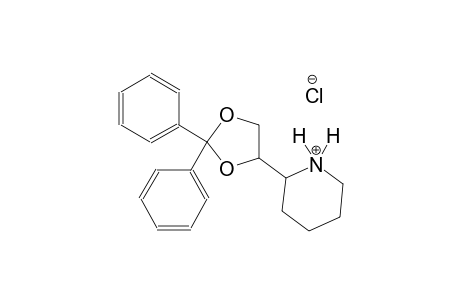 2-(2,2-diphenyl-1,3-dioxolan-4-yl)piperidinium chloride