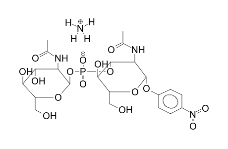 PARA-NITROPHENYL 2-ACETAMIDO-2-DEOXY-3-O-(2-ACETAMIDO-2-DEOXY-ALPHA-D-GLUCOPYRANOSYLPHOSPHO)-BETA-D-GLUCOPYRANOSIDE, AMMONIUM SALT