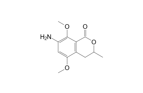 7-Amino-3,4-dihydro-5,8-dimethoxy-3-methylisocoumarin