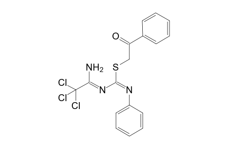 (1E)-1-(1-amino-2,2,2-trichloro-ethylidene)-2-phenacyl-3-phenyl-isothiourea