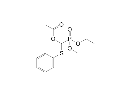 .alpha.-Ethylcarbonyloxy-.alpha.-(diethoxyphosphinyl)methyl phenyl sulfide