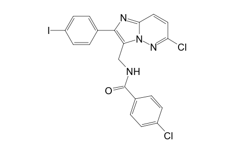 4-Chloranyl-N-[[6-chloranyl-2-(4-iodophenyl)imidazo[1,2-b]pyridazin-3-yl]methyl]benzamide