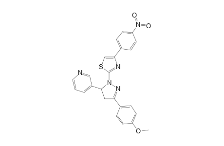2-[3-(4-methoxyphenyl)-5-(3-pyridyl)-2-pyrazolin-1-yl]-4-(4-nitrophenyl)thiazole