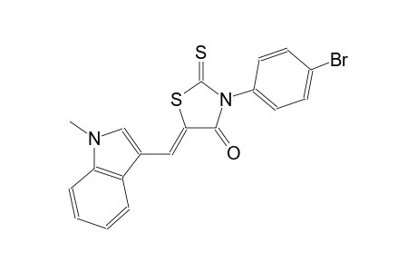 (5Z)-3-(4-bromophenyl)-5-[(1-methyl-1H-indol-3-yl)methylene]-2-thioxo-1,3-thiazolidin-4-one
