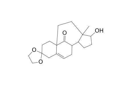 Tetracyclo[7.7.1.0(1,12).0(4,8)]heptadec-11-en-5-ol-17-one, 14,14-ethylenedioxy-