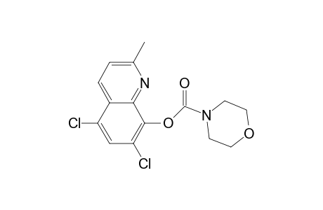 4H-1,4-Oxazine-4-carboxylic acid, tetrahydro-, 5,7-dichloro-2-methyl-8-quinolinyl ester