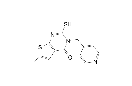 6-methyl-3-(4-pyridinylmethyl)-2-sulfanylthieno[2,3-d]pyrimidin-4(3H)-one